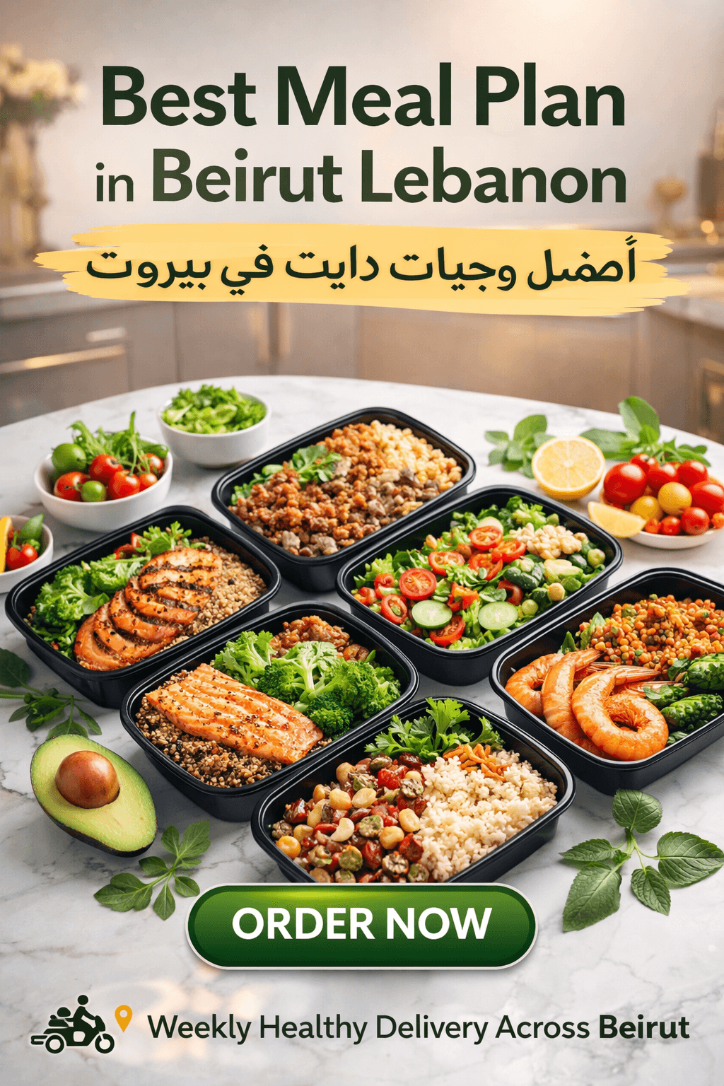 Best meal plan in Beirut Lebanon healthy food delivery | وجبات صحية بيروت