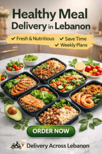 Busy professional eating healthy meal delivery Lebanon | وجبات صحية للمشغولين